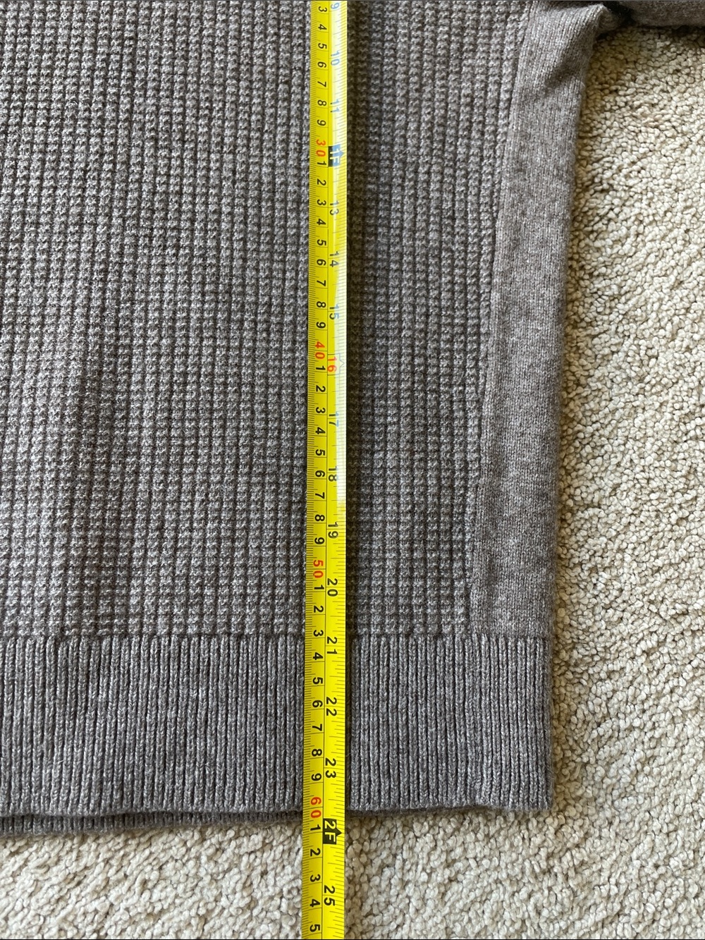 Muji Yak Hair Wool Ribbed Crewneck Sweater Taupe Women’s M Minimalist Natural - Picture 9 of 10